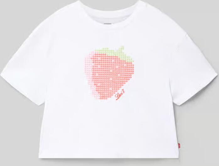 Levi s Kids regular fit T-shirt van katoenmix model 'LVG STRAWBERRY SS TOP' - Foto 2