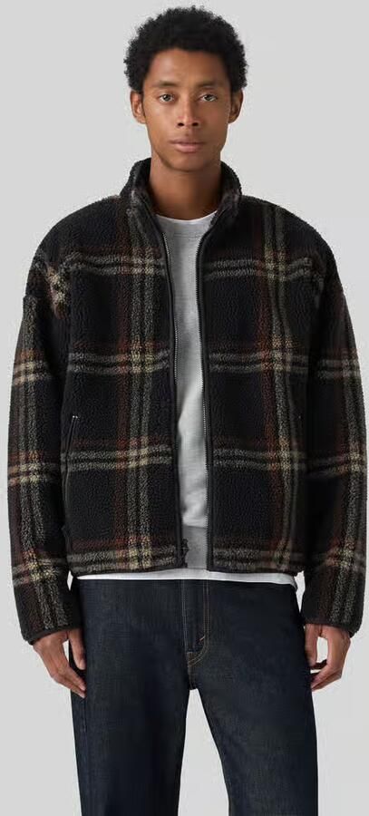 Levi's boxy fit fleecejack met opstaande kraag model 'NOLAN' - Foto 3