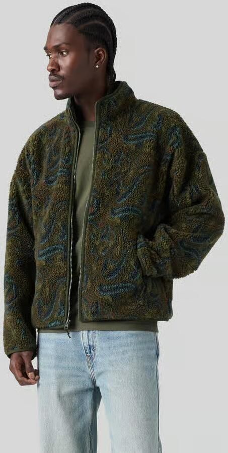 Levi's boxy fit fleecejack met opstaande kraag model 'NOLAN' - Foto 2