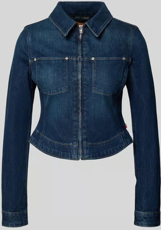 Levi's Jeansjack met ritssluiting en labeldetail