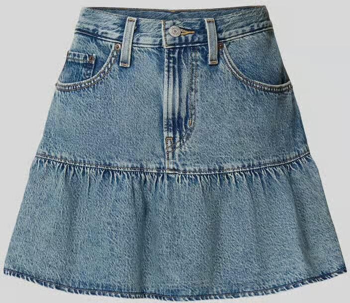 Levi's Jeansrok in laagjeslook. model 'FLOUNCE'