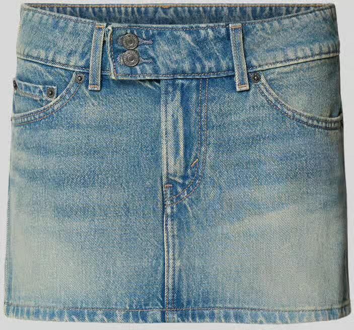 Levi's Jeansrok in used-look met steekzakken