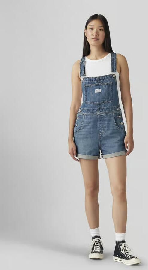 Levi's Regular fit korte tuinbroek met labelpatch - Foto 3