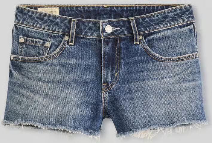 Levis LEVI'S Low Shorts Blauw- Dames Blauw - Foto 3