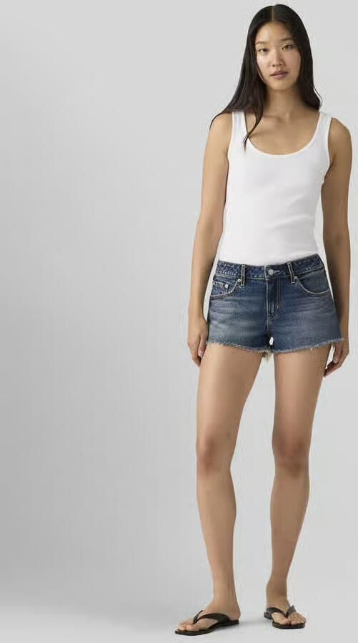 Levis LEVI'S Low Shorts Blauw- Dames Blauw - Foto 4