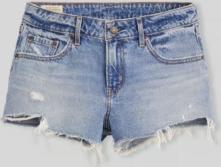 Levis LEVI'S Low Shorts Blauw- Dames Blauw - Foto 3