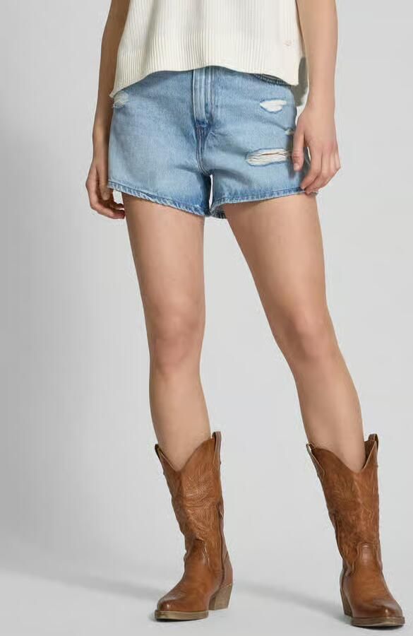 Levis LEVI'S High Waisted Mom Shorts Blue- Dames Blue - Foto 2
