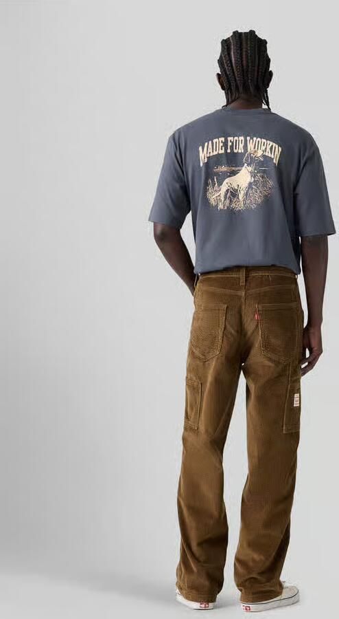 Levi's Loose fit corduroy broek met cargozakken - Foto 3