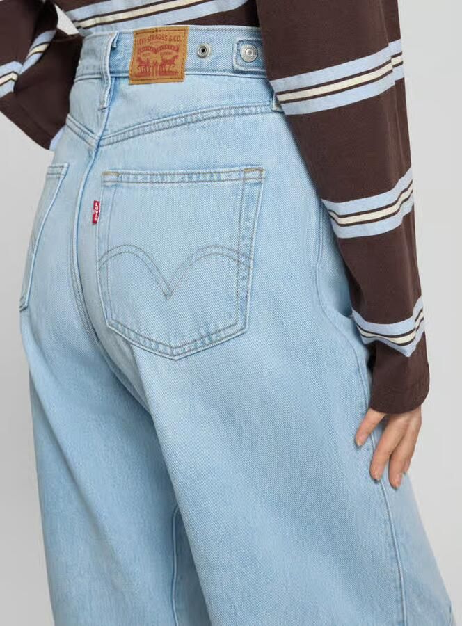 Levi's Wide leg jeans van puur katoen in 5-pocketmodel