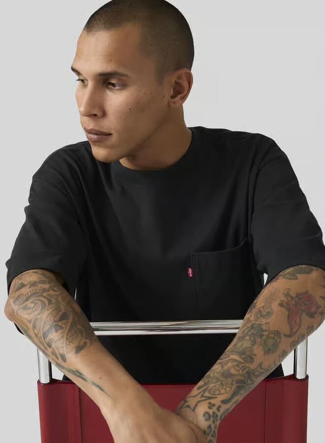 Levi's T-shirt met borstzak en labeldetail - Foto 2