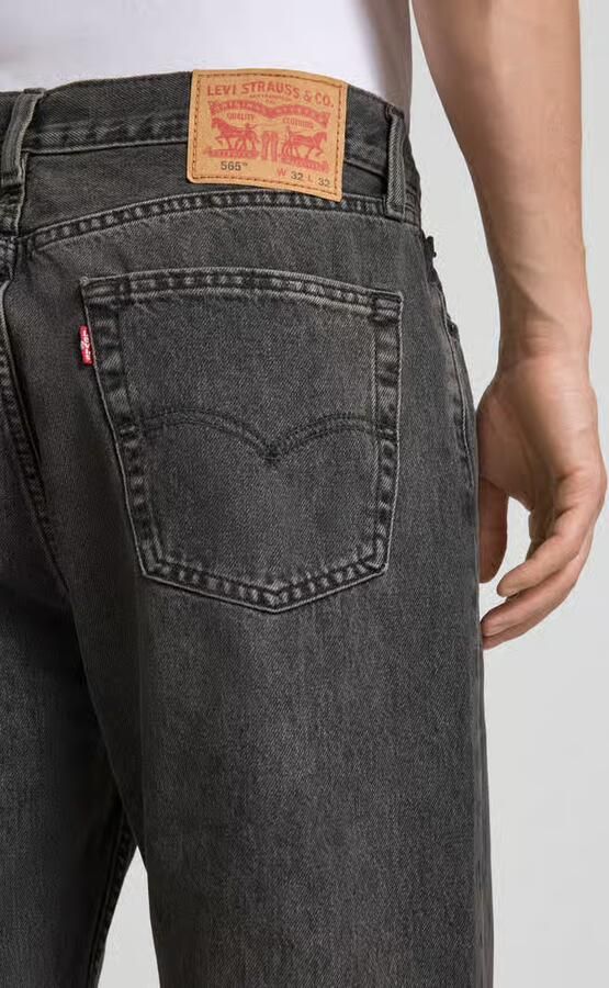 Levis LEVI'S 565 Relaxed Straight Leg Jeans Zwart- Heren Zwart - Foto 2