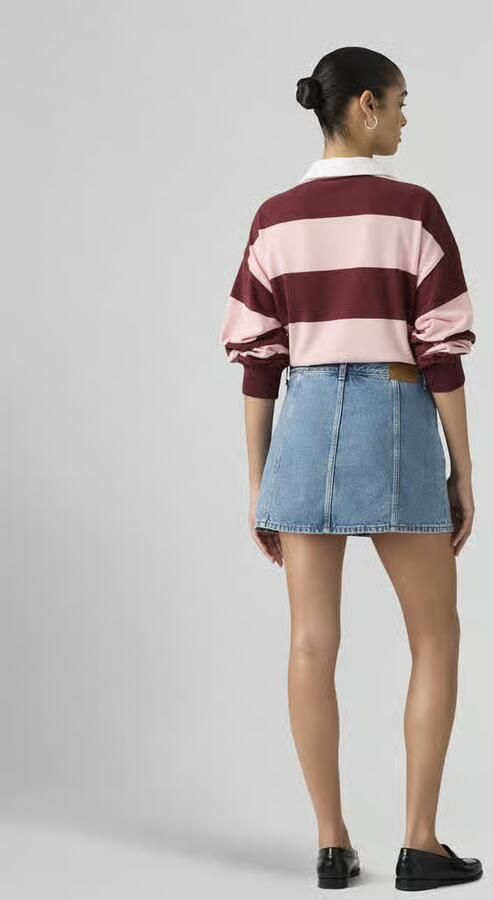 Levi's mini-jeansrok met knoopsluiting
