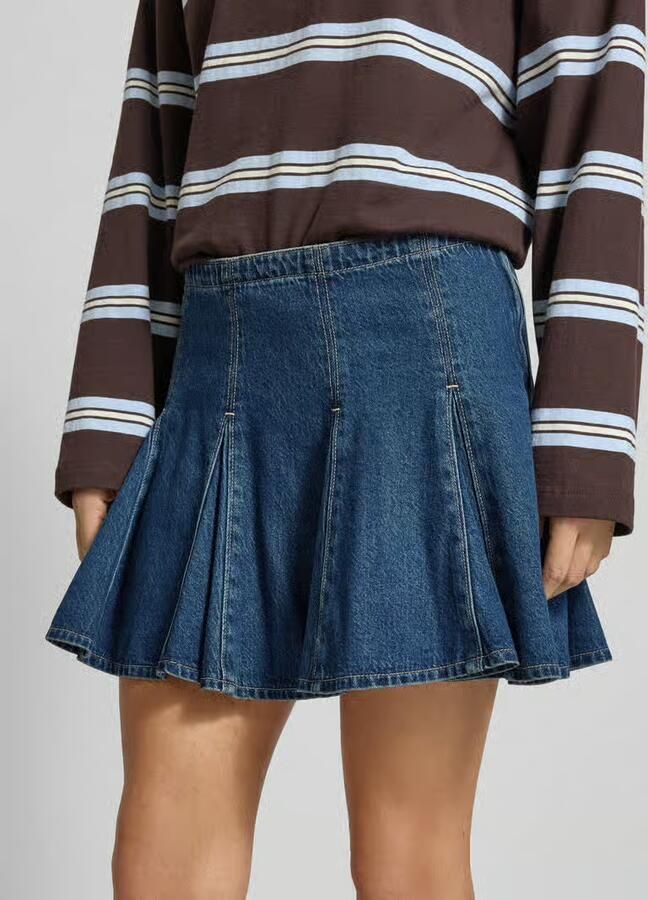 Levi's mini-jeansrok van mix van katoen en lyocell model 'GODET' - Foto 1