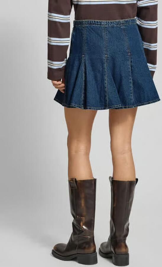 Levi's mini-jeansrok van mix van katoen en lyocell model 'GODET'
