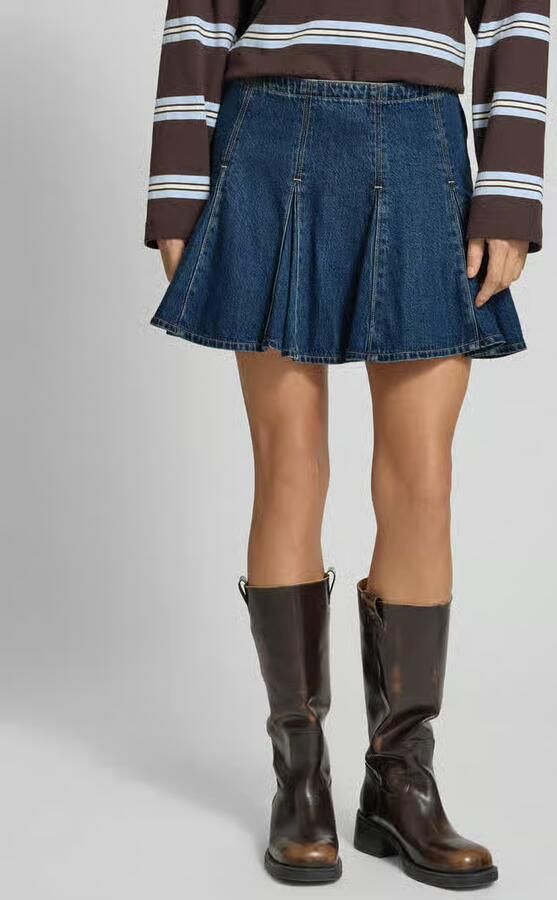 Levi's mini-jeansrok van mix van katoen en lyocell model 'GODET' - Foto 2