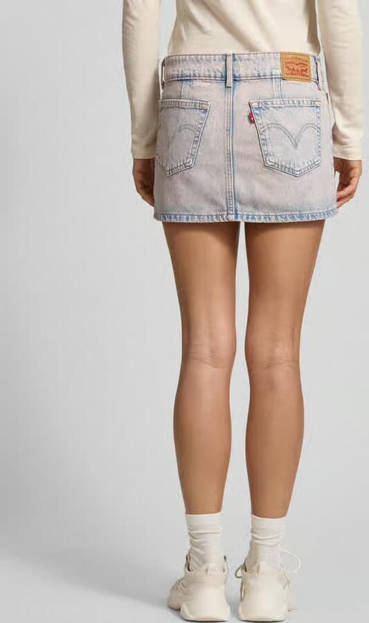Levis LEVI'S Superlow Skirt Blauw- Dames Blauw - Foto 3