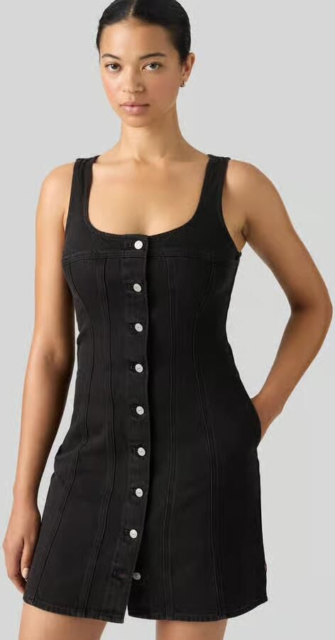 Levi's Mini-vrijetijdsjurk van puur katoen met knoopsluiting