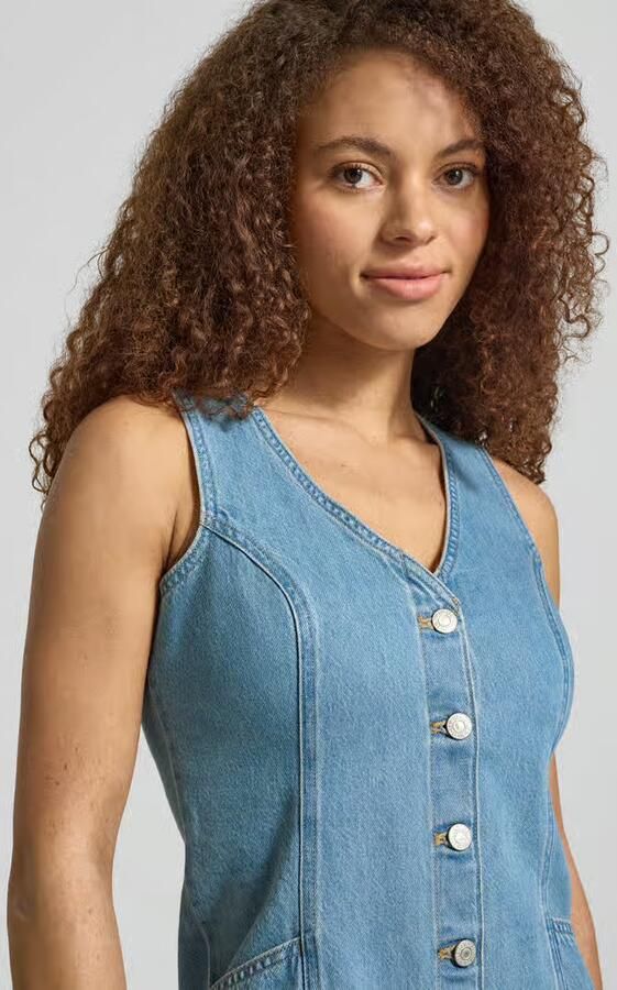 Levi's Nauwsluitende denimjurk van puur katoen