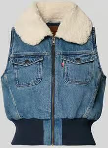 Levi's Regular fit bodywarmer van puur katoen model 'TINY SHERPA VEST'