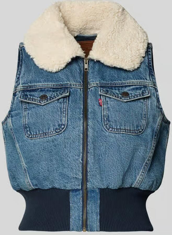 Levi's Regular fit bodywarmer van puur katoen model 'TINY SHERPA VEST'