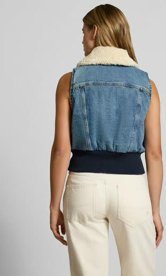 Levi's Regular fit bodywarmer van puur katoen model 'TINY SHERPA VEST' - Foto 3