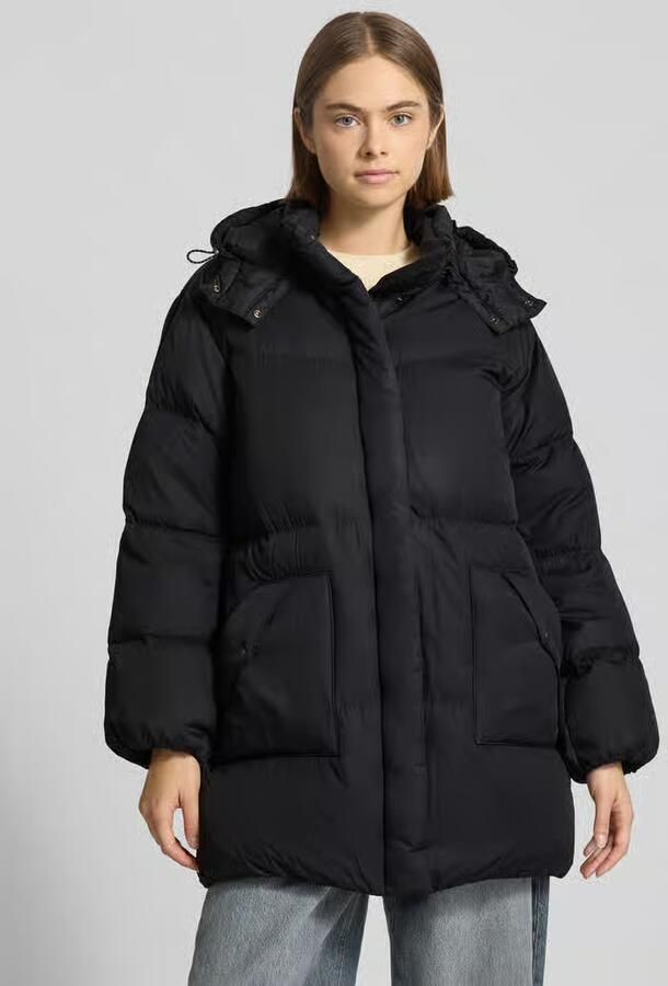 Levi's Regular fit gewatteerde lange jas met capuchon model 'Bubble'