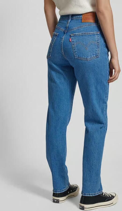 Levi's Regular fit jeans met riemlussen model '501 CROP JAZZ POP' - Foto 8