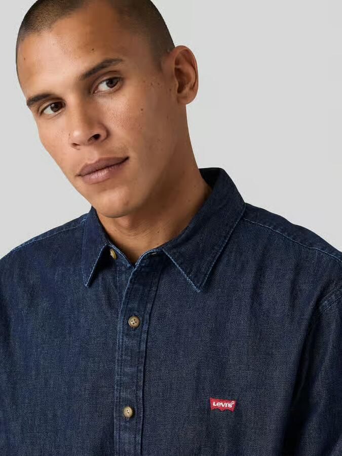 Levi's regular fit jeanshemd van puur katoen