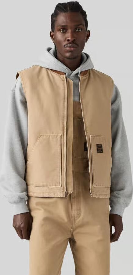 Levi's Regular fit outdoor bodywarmer van pure katoen met opgestikte zakken - Foto 4