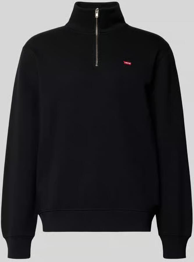 Levis LEVI'S Fleece 1 2 Zip Sweatshirt Black- Heren Black - Foto 2