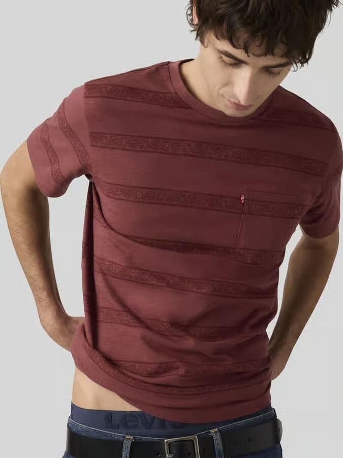 Levi's T-shirt Korte Mouw Levis T-shirt Classic Streep Rood