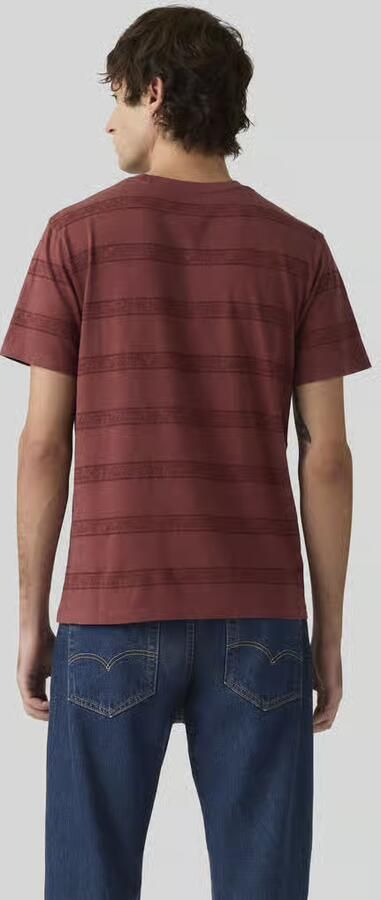Levi's T-shirt Korte Mouw Levis T-shirt Classic Streep Rood - Foto 3