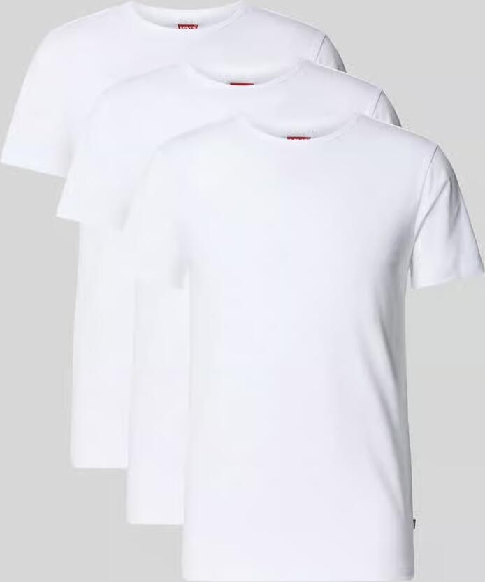 Levi's Regular fit t-shirt van katoenmix in set van 3 model 'MEN SOLID'