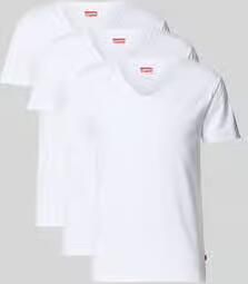 Levi's Regular fit t-shirt van katoenmix in set van 3 model 'SOLID'