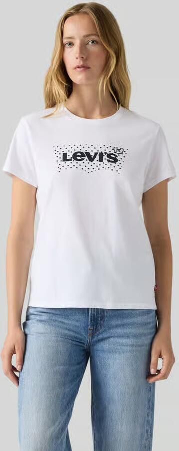 Levi's THE PERFECT TEE rechtvallend T-shirt met stippen wit - Foto 2