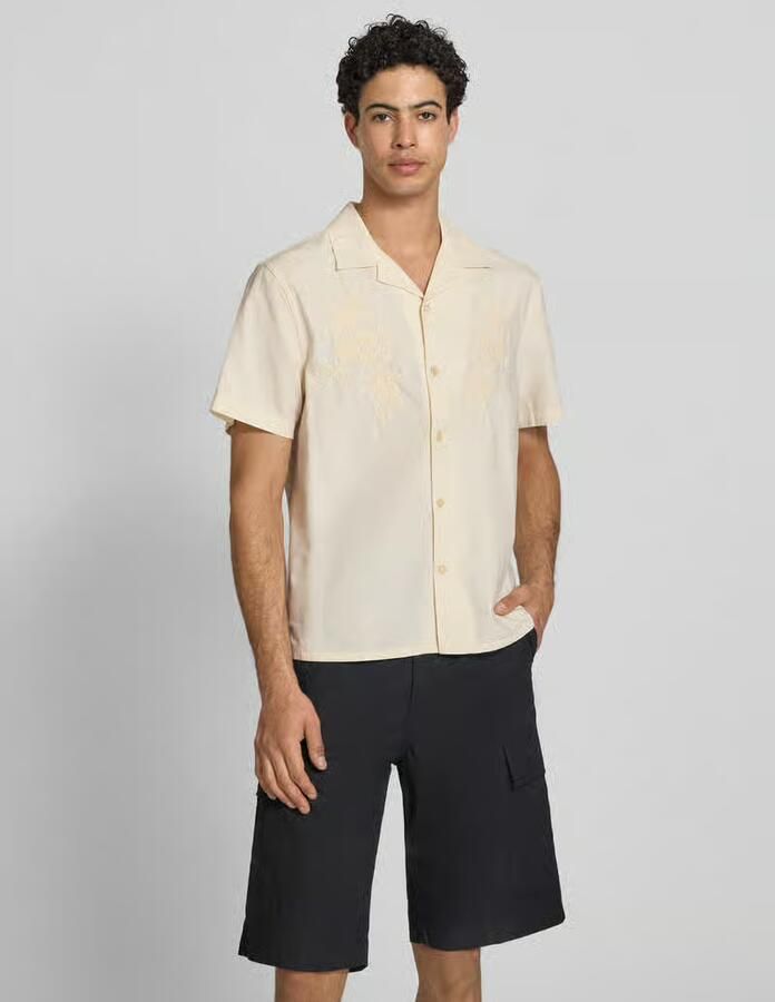 Levi's regular fit vrijetijdsoverhemd van mix van katoen en linnen model 'SUNSET' - Foto 4