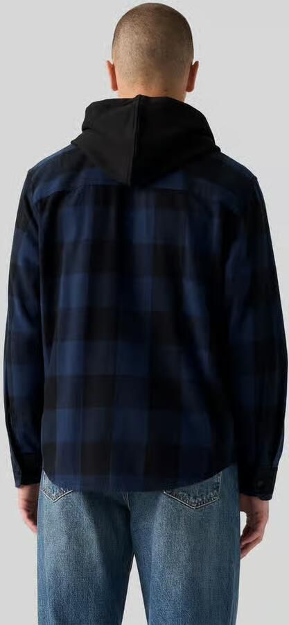 Levi's Regular fit vrijetijdsoverhemd van puur katoen met capuchon - Foto 3