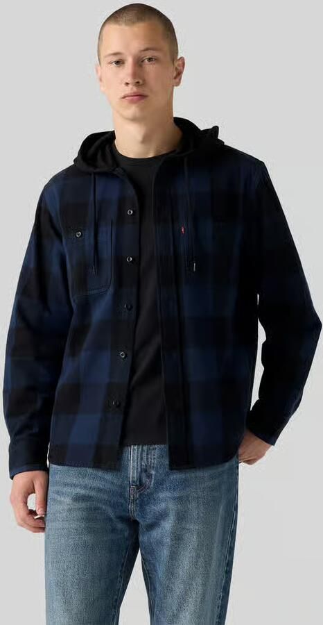 Levi's Regular fit vrijetijdsoverhemd van puur katoen met capuchon - Foto 2