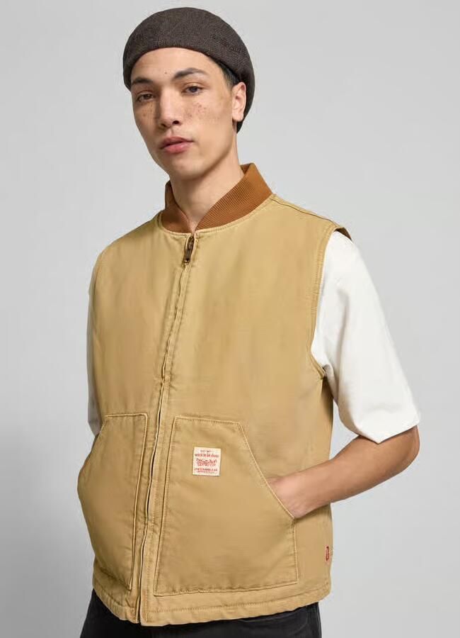 Levi's relaxed fit bodywarmer van puur katoen model 'SANSOME'