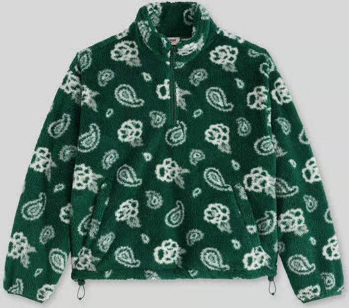 Levi's relaxed fit fleecejack met tunnelkoord