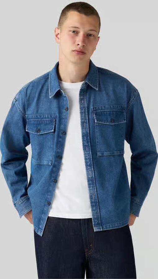 Levi's relaxed fit jeanshemd van puur katoen