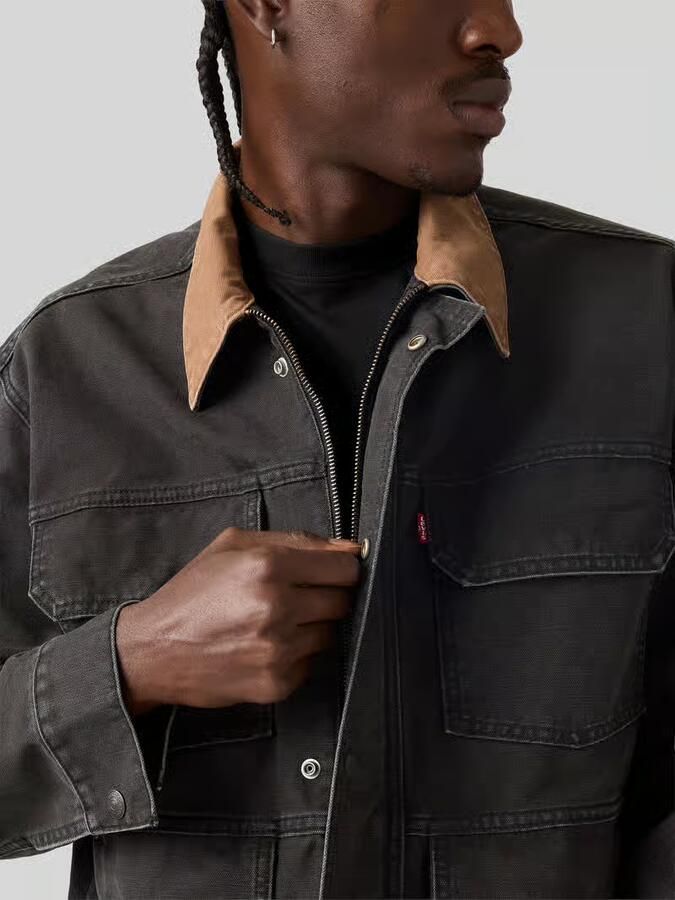 Levi's relaxed fit jeansjack van 100% katoen met opgestikte zakken