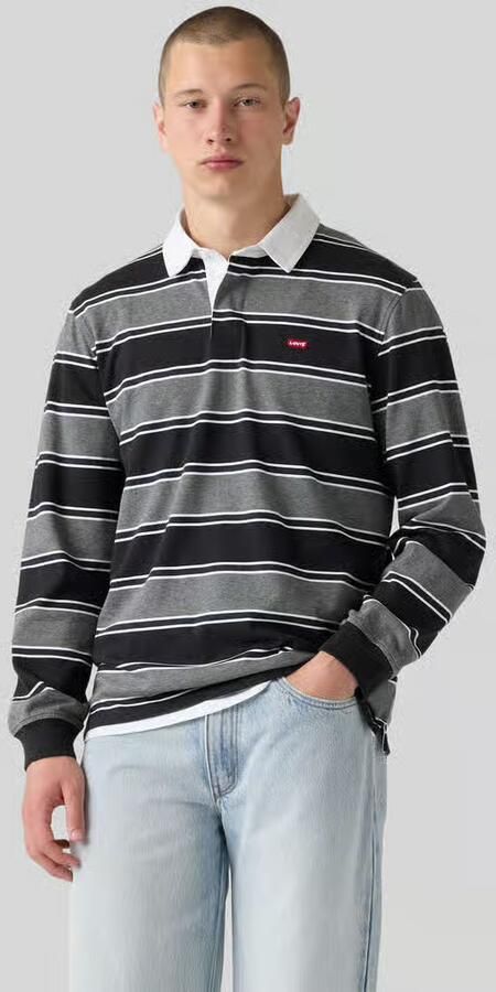 Levi's relaxed fit poloshirt van puur katoen model 'RUGBY BRANCO' - Foto 3