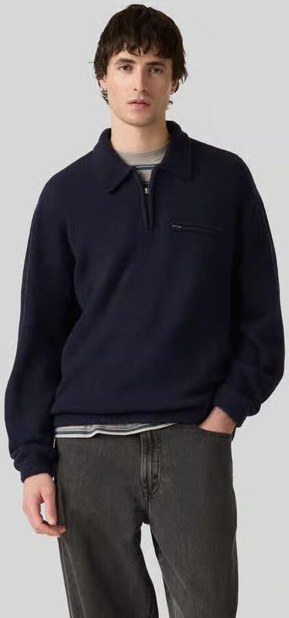 Levi's relaxed fit schipperstrui met wol model 'Boulder Quarter-zip' - Foto 5