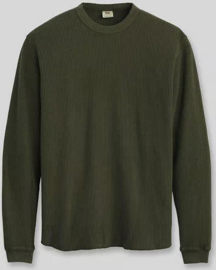 Levi's relaxed fit shirt met lange mouwen van pure katoen model 'THERMAL TEE GARMEN'