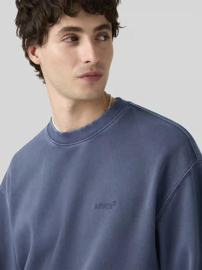 Levi's Sweater Levis A9244 0002 AUTHENTIC CREW-SARGASSO SEA - Foto 6