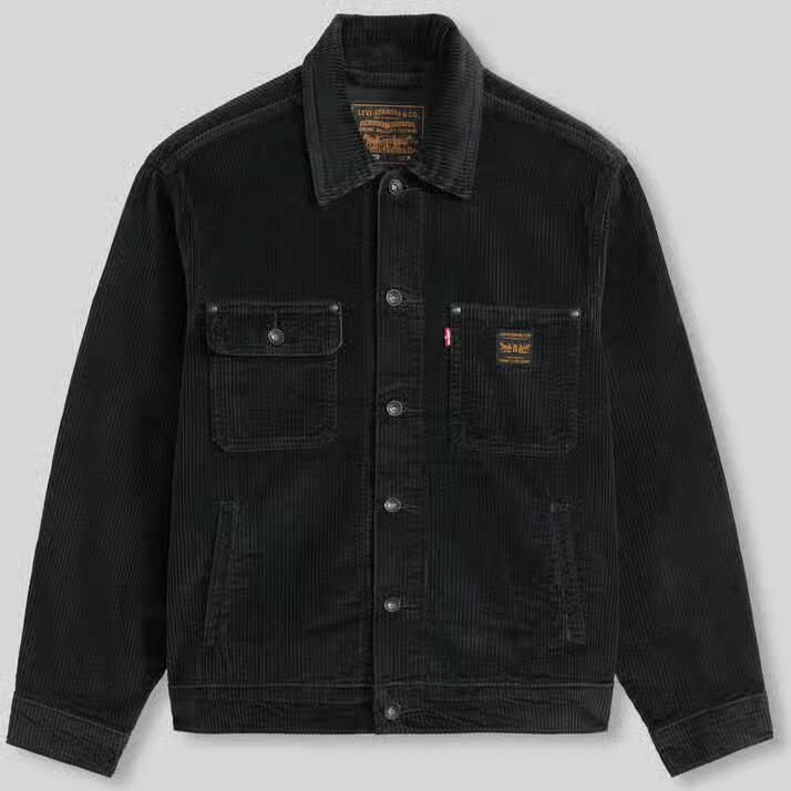 Levi's relaxed fit truckerjack van katoen met cordstructuur