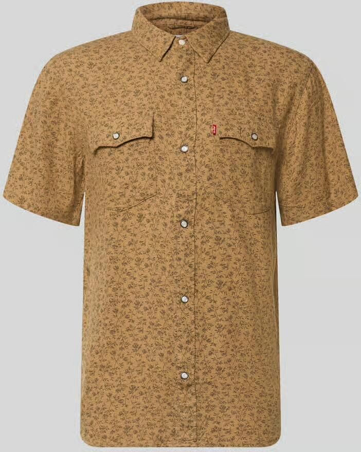 Levi's relaxed fit vrijetijdsoverhemd van mix van linnen en viscose model 'WESTERN' - Foto 2