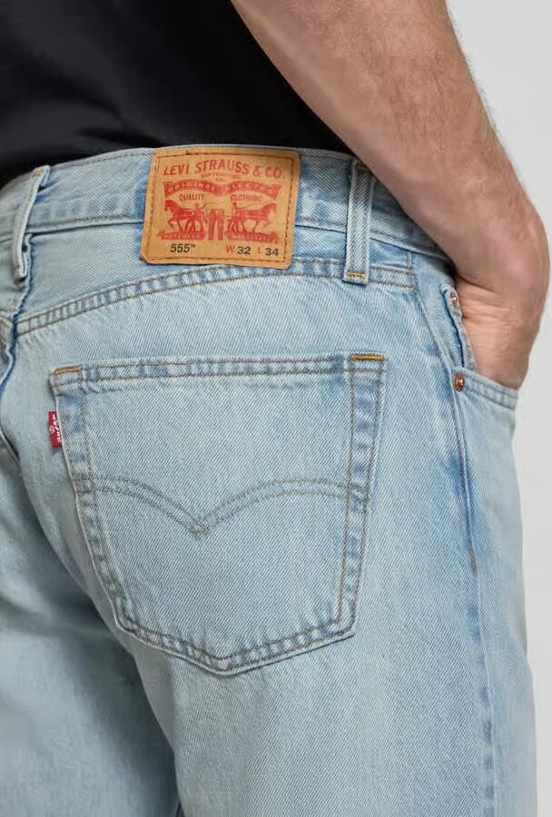 Levi's Relaxed straight fit jeans in used-look model '555' - Foto 2