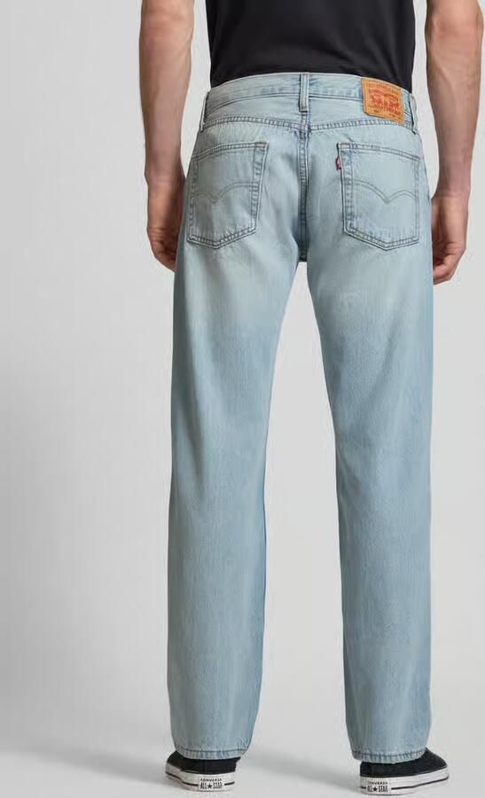 Levi's Relaxed straight fit jeans in used-look model '555' - Foto 3